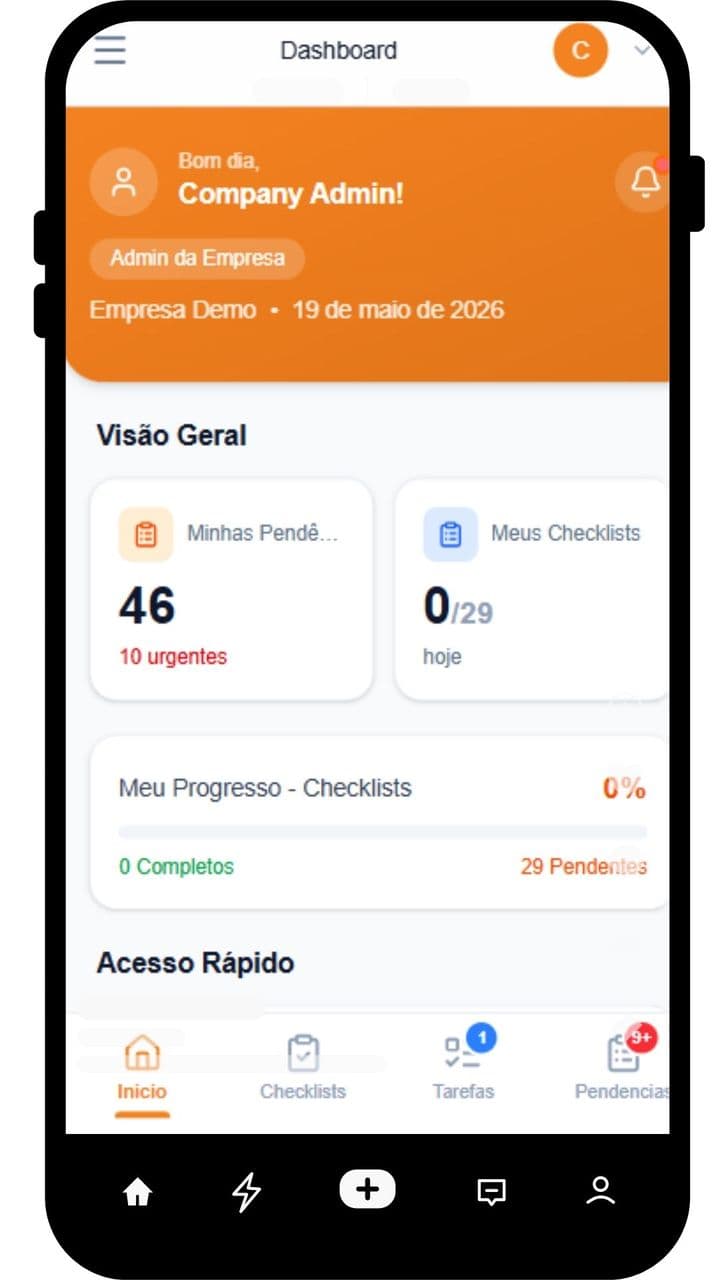 Check10 - Execução de checklist - tela 1